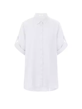 RIANI | Prodotto: Blusa di lino
Marca: RIANI
Colore: bianco
Categorie: Moda, Donna
Tag: Taglie forti

Lunghezza manica: Manica corta
Materiale: Lino
Tipo di colletto: Collo a camicia
Motivo: Tinta unita
Vestibilità (capispalla): Regular
Stile: Pure | 